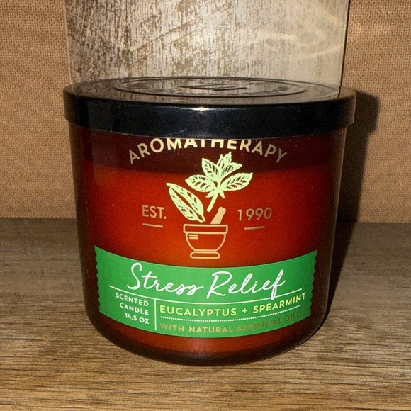 Bath & Body Works Other - Bath & Body Works Aromatherapy Candle in Brown and Green